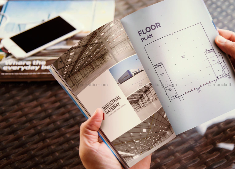 residential floor plan brochure leaf